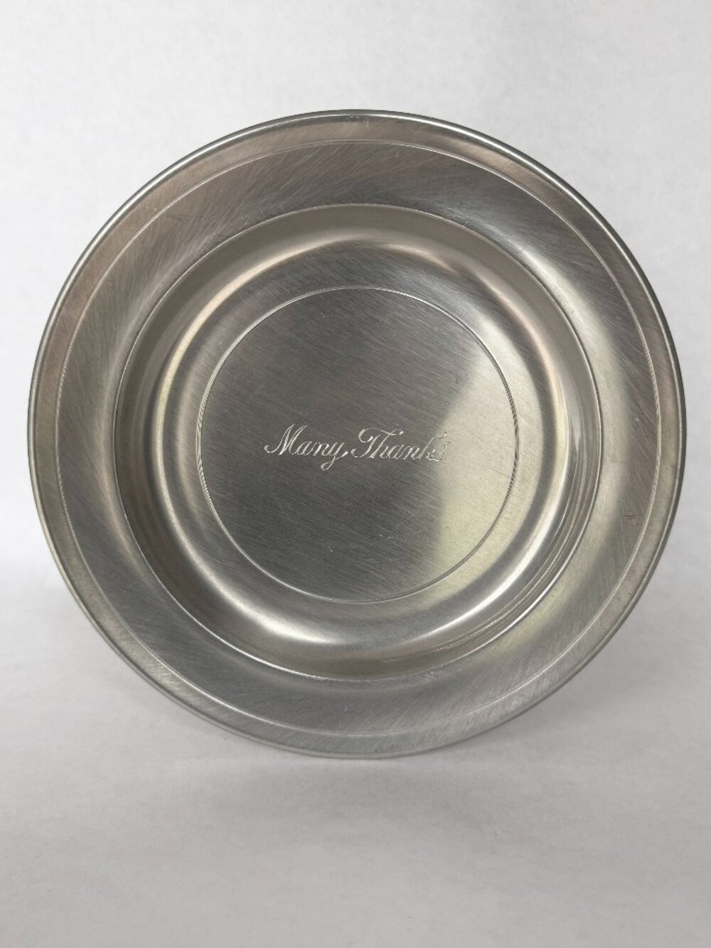 Priesner Pewter "Many thanks" Plate